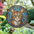 Cat Bengal Stained Glass Effect Suncatcher